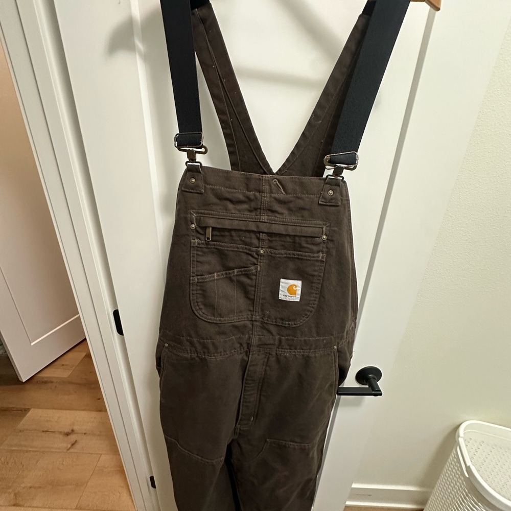 Insulated Duck Bib Overalls (OR4081-M, Size L Short – 32” Inseam) Like New